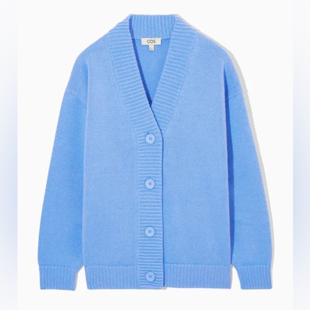 COS Oversized Wool V-Neck Cardigan - Picture 3 of 4